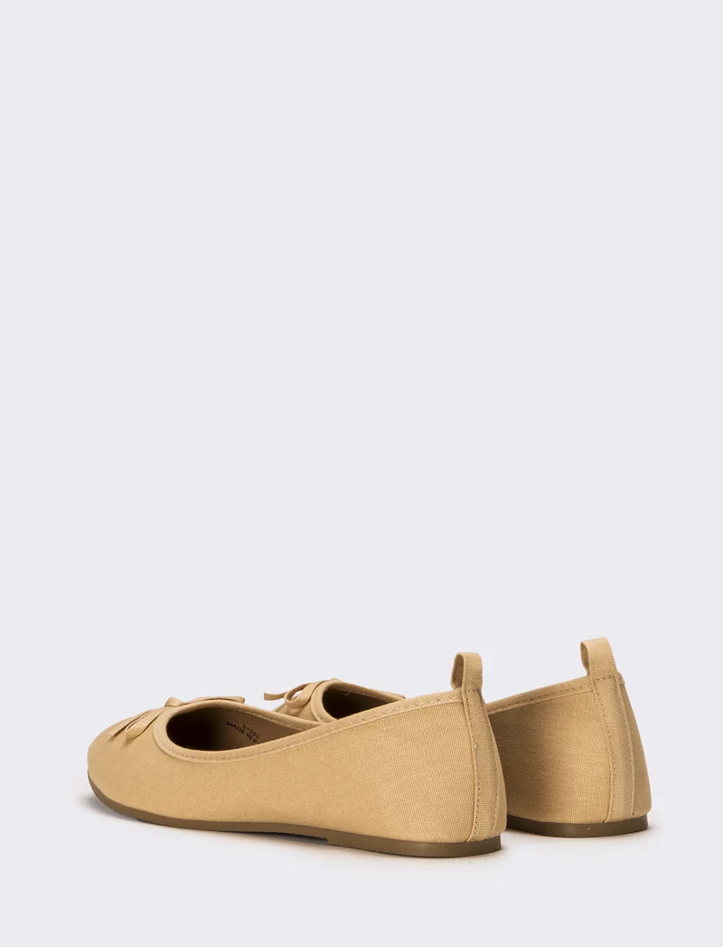Ballerina con fiocco da donna - Beige
