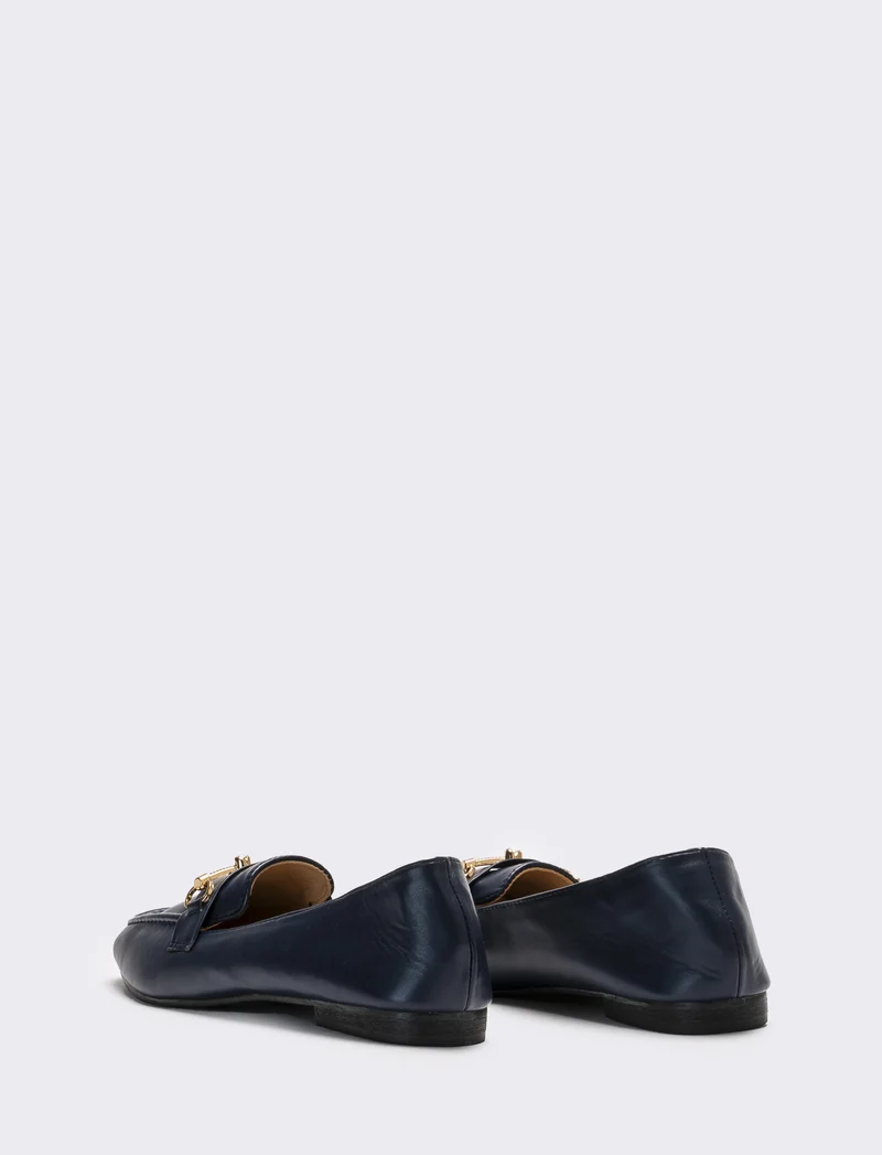 Mocassino da donna con morsetto - Blu