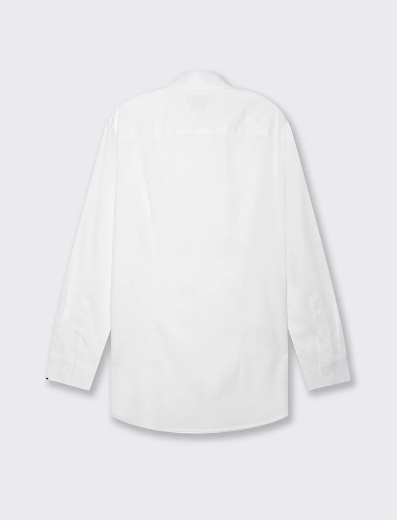 Camicia formal strutturata regular fit da uomo - Bianco
