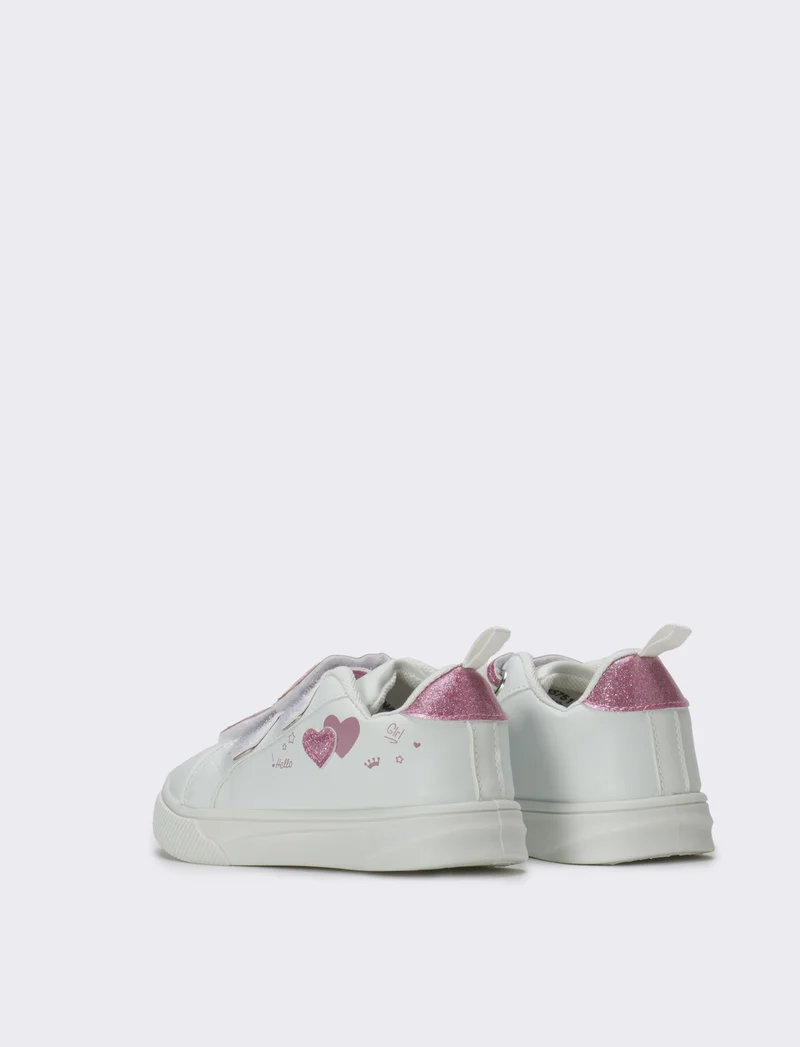 Sneakers da bambina con strappi - Bianco