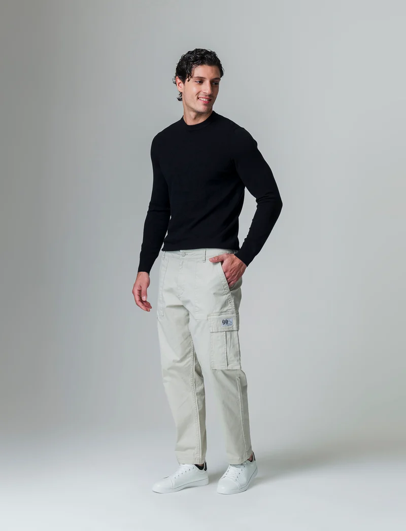 Pantaloni relaxed cargo fit da uomo - Grigio ghiaccio