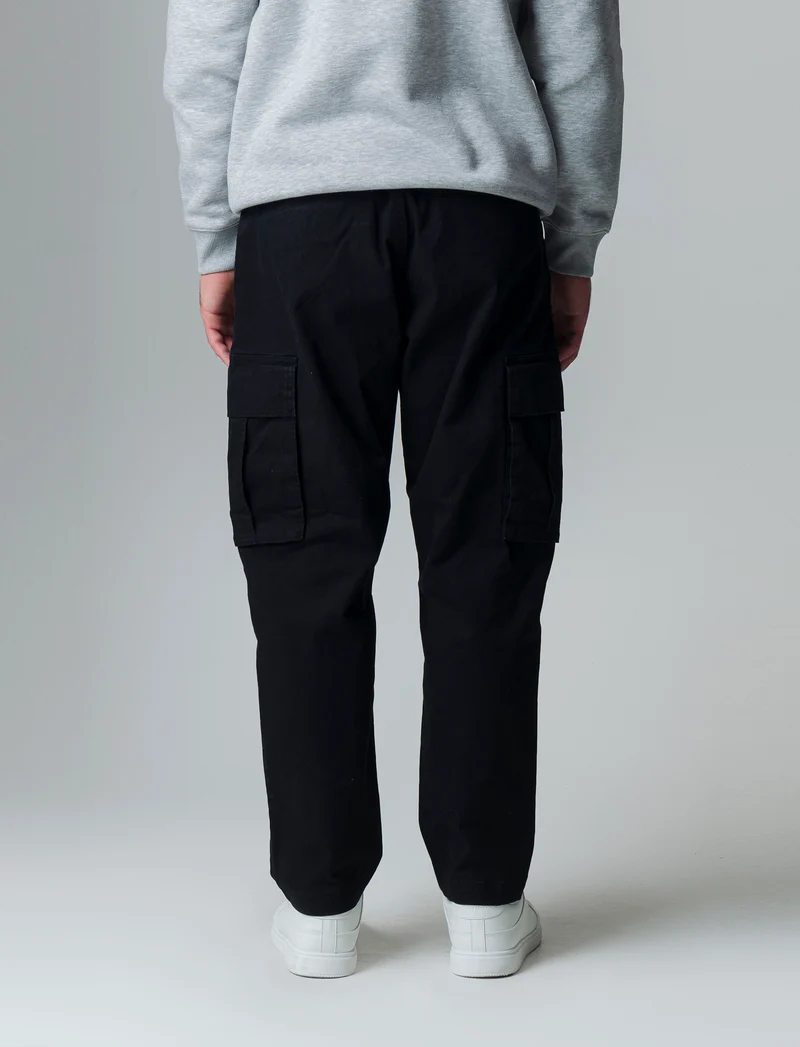 Pantaloni relaxed cargo fit da uomo - Nero