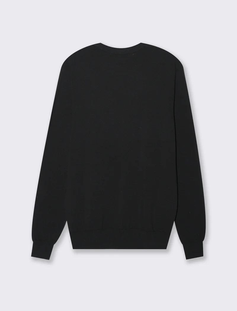 Maglia basic in filato premium da uomo - Nero