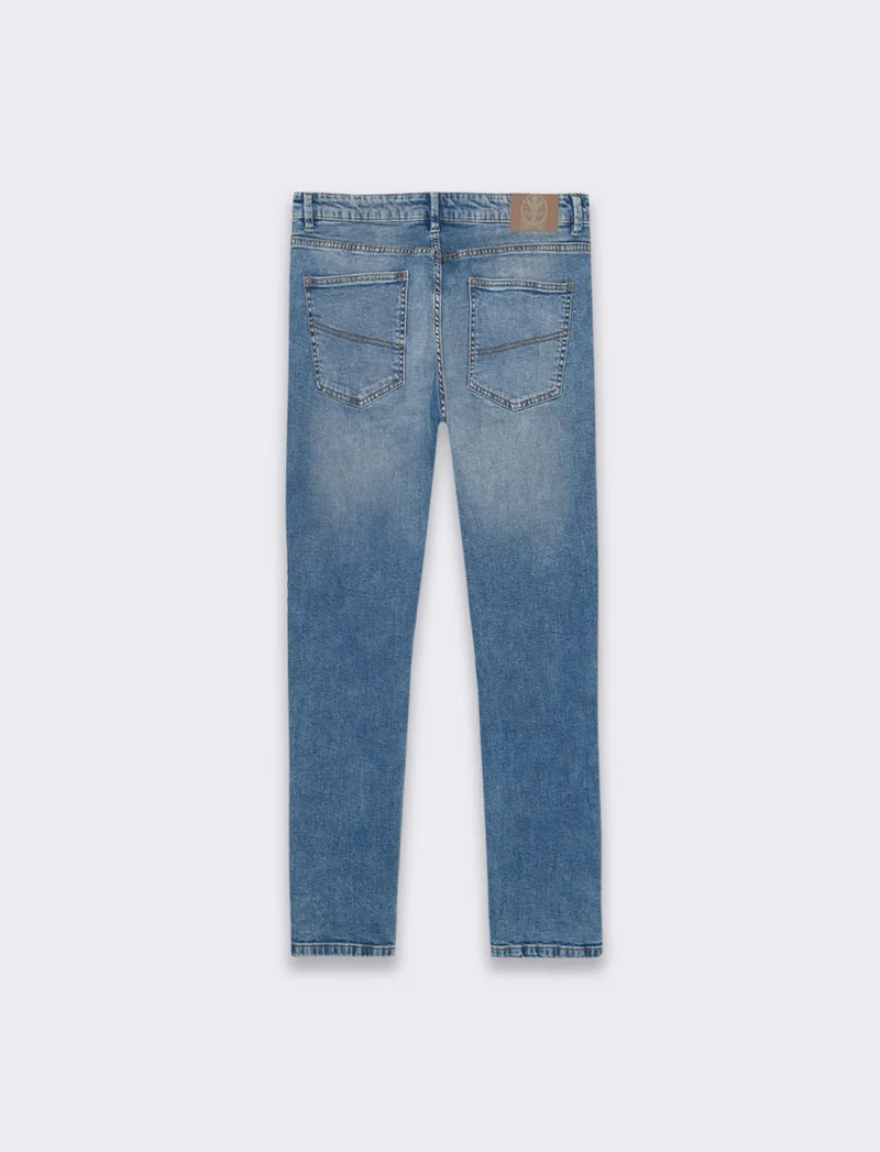 Jeans slim fit blu medio da uomo - Denim