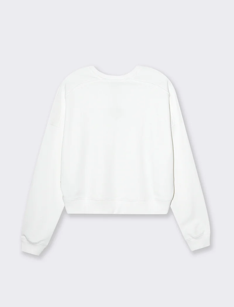 Felpa crop manica lunga da donna - var 1