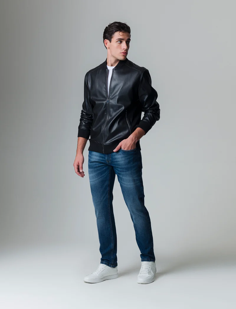 Jeans regular fit blu medio da uomo - Denim