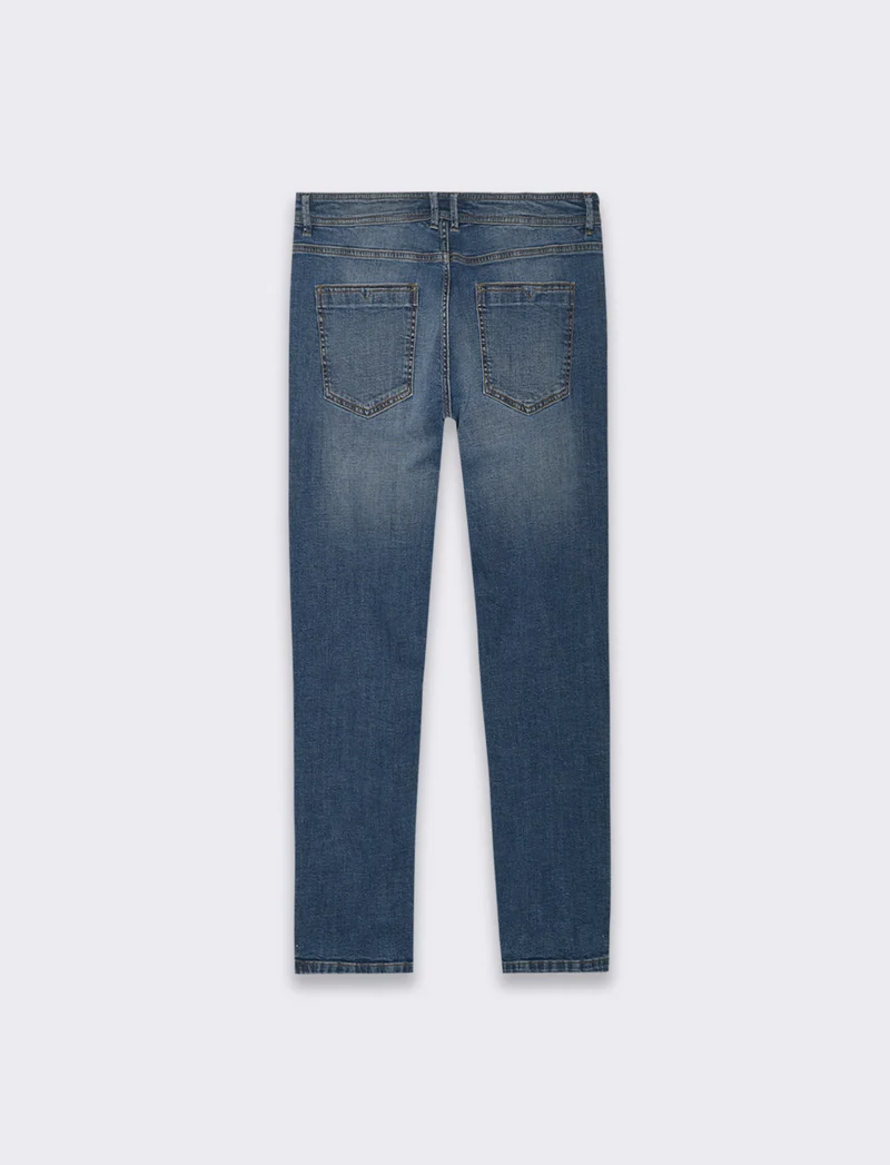 Jeans regular fit blu medio da uomo - Denim