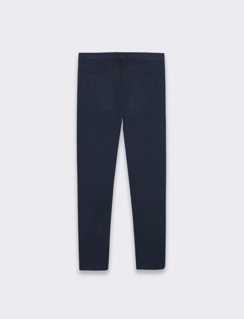 Pantaloni basic 5 tasche regular fit da uomo - Blu