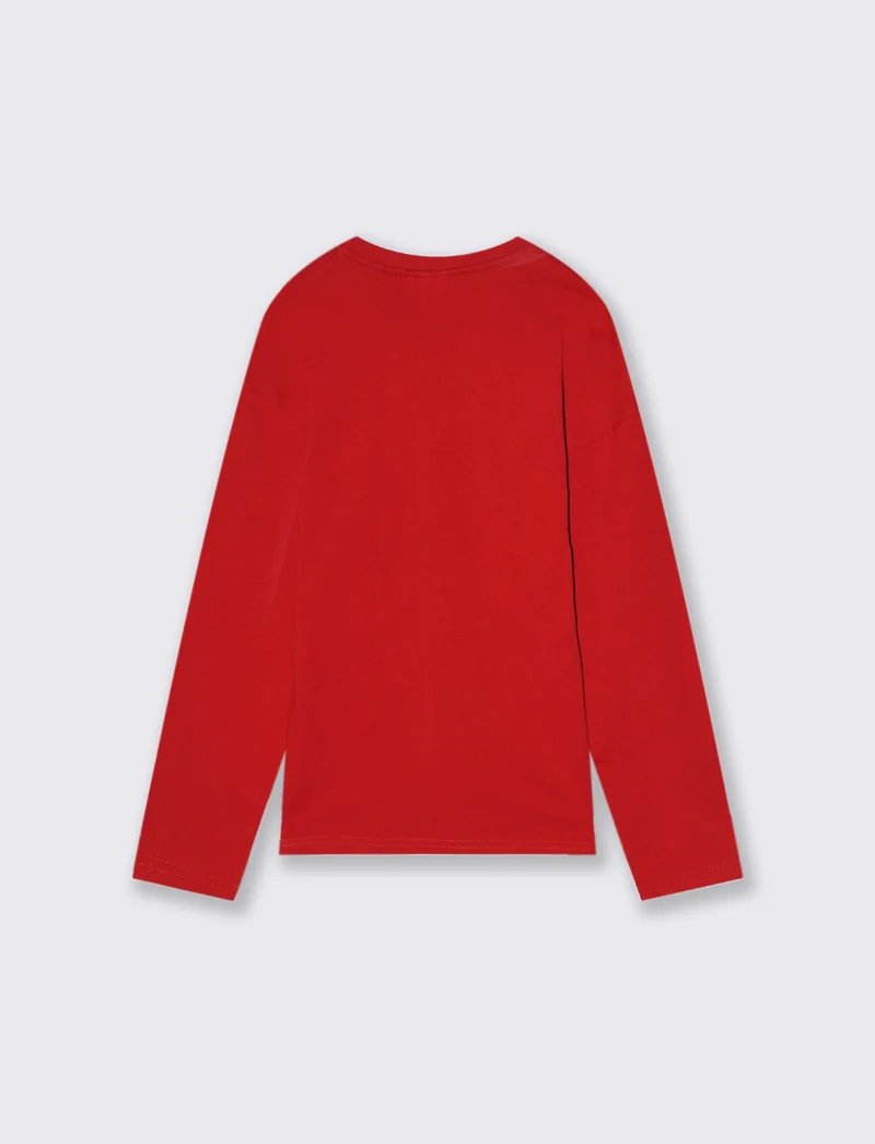 T-SHIRT MANICA LUNGA MARVEL. - Rosso