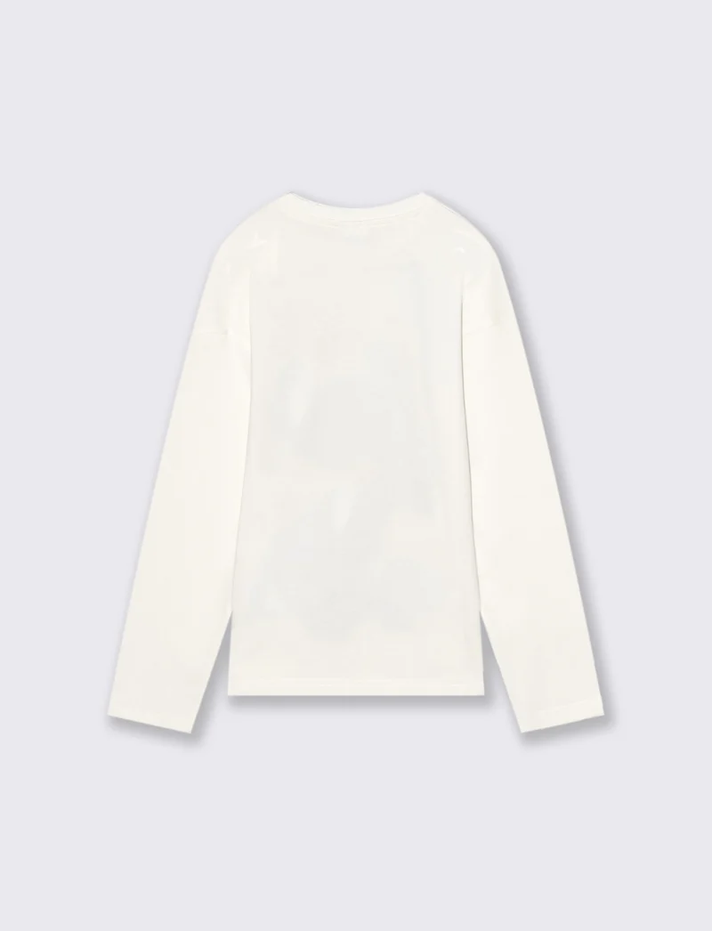 T-shirt manica lunga Stitch. - Bianco