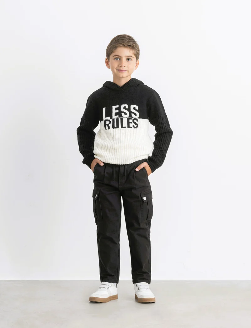 PANTALONI CON TASCONI - Nero