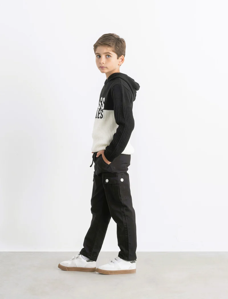 PANTALONI CON TASCONI - Nero