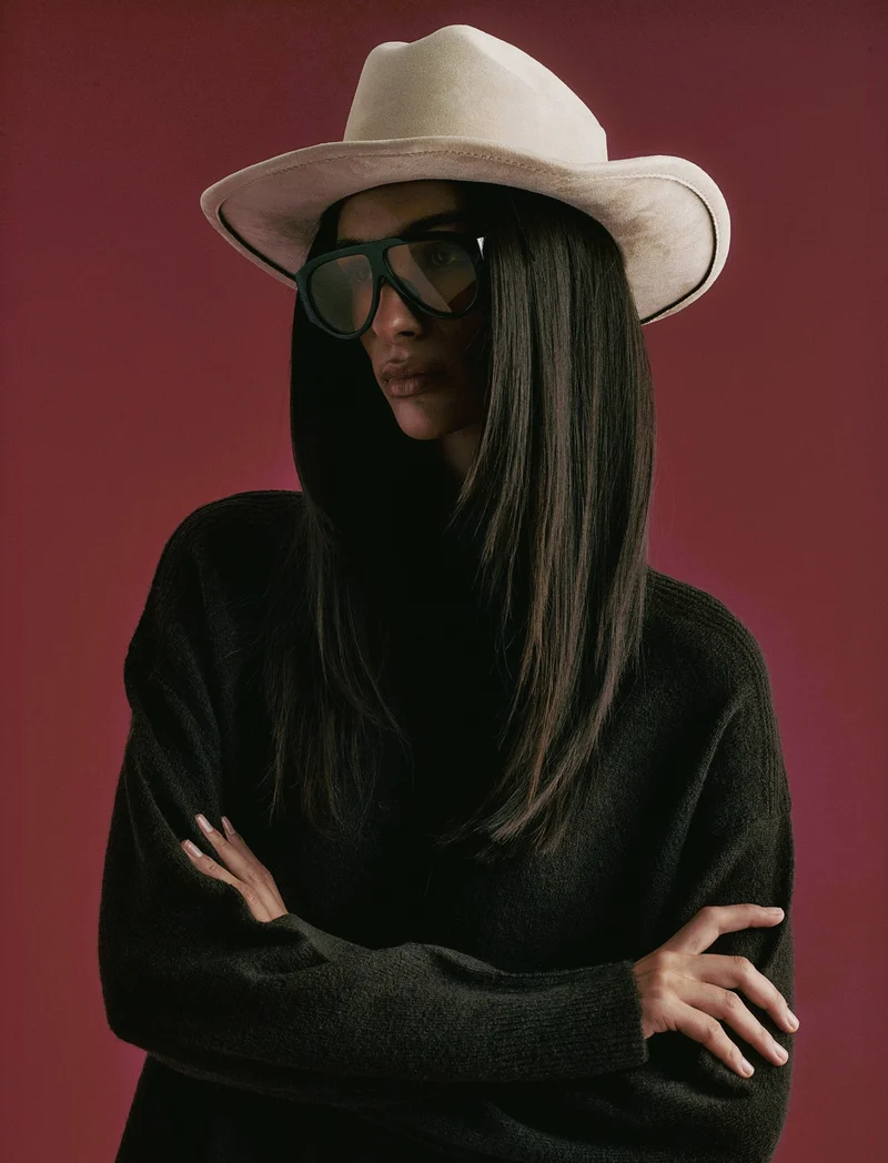 Cappello cowboy in dainetto donna - Bianco panna
