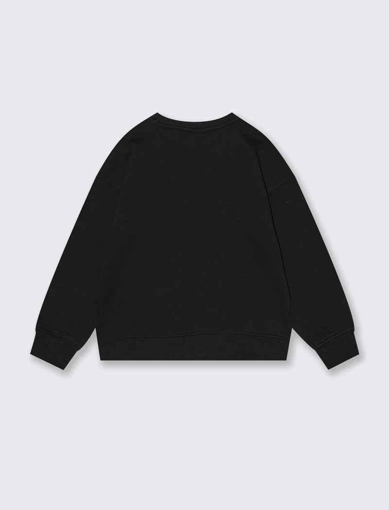 FELPA GIROCOLLO - Nero