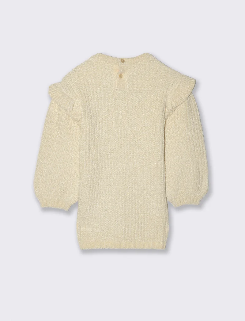 Abito in maglia con trecce - Beige