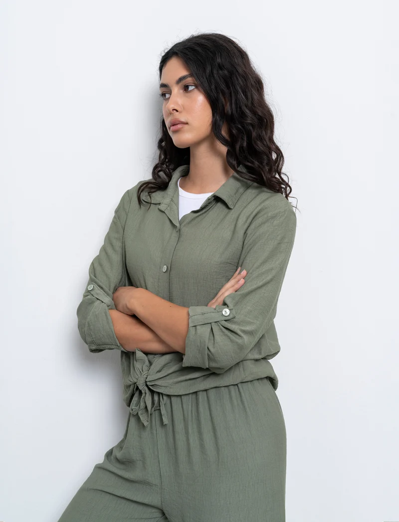 Camicia con nodo al fondo per donna - Ve.milit.