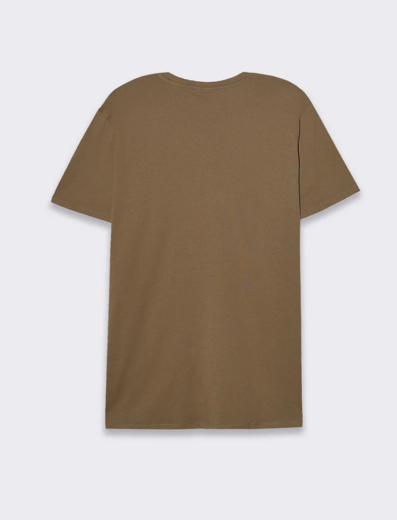 T-shirt waffle regular fit da uomo - Grigio fango