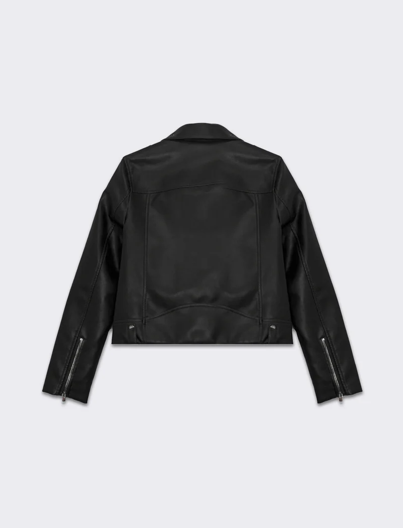 Giubbotto modello biker da donna - Nero