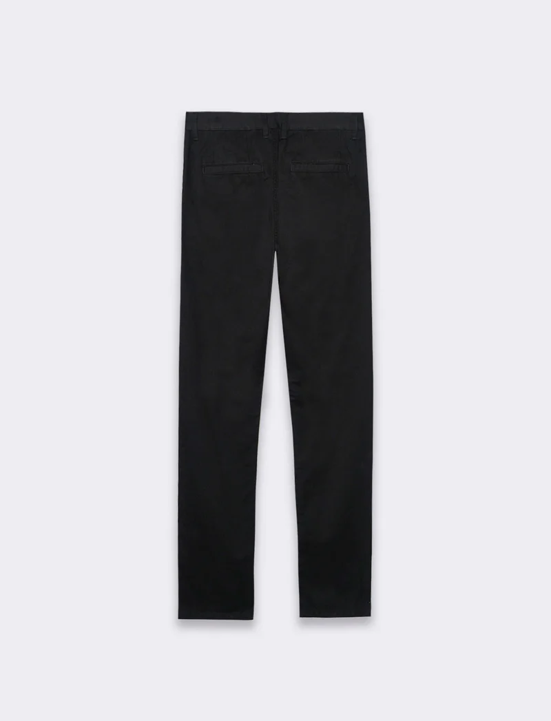 Pantaloni basic chino regular fit da uomo - Nero