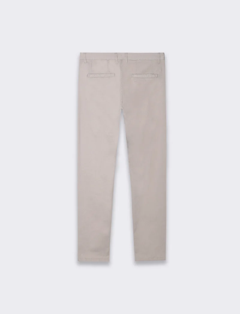 Pantaloni basic chino regular fit da uomo - Beige