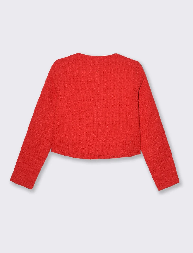 Giacca con bottoni gioiello da donna - Rosso