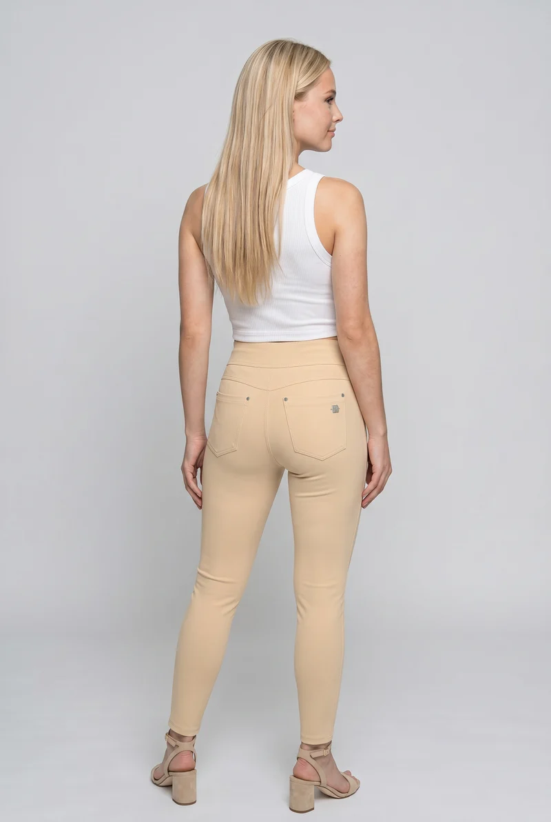 N.O.W. Yoga Mid Waist Skinny 7/8 Pants - Irish Cream