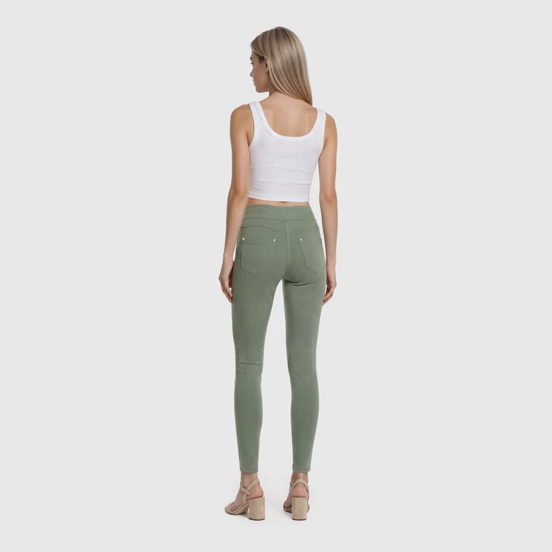 N.O.W. Yoga Mid Waist Skinny 7/8 Pants - Iceberg Green