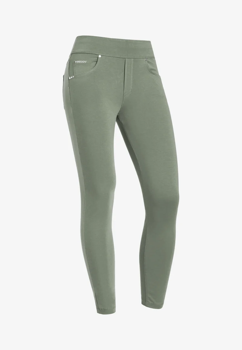 N.O.W. Yoga Mid Waist Skinny 7/8 Pants - Iceberg Green