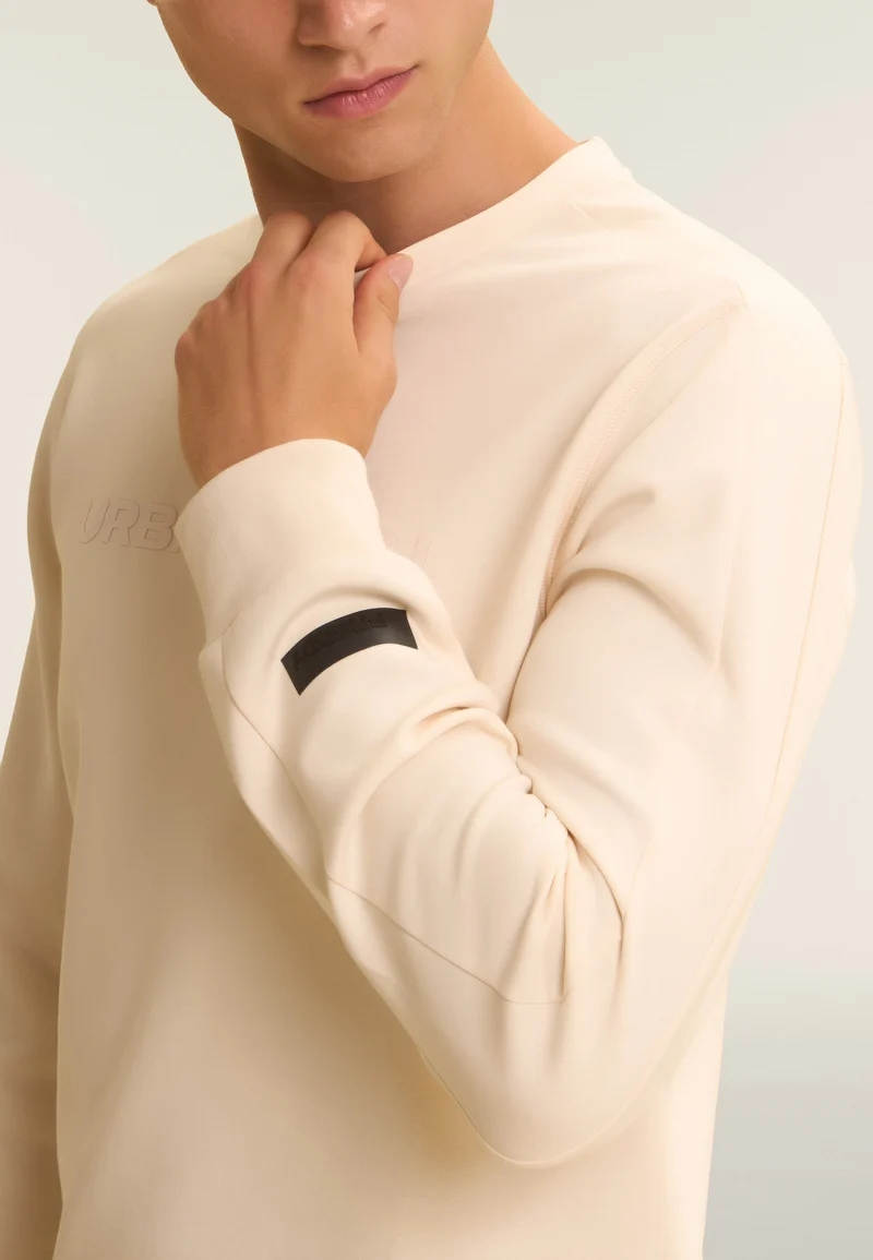 Regular fit urban tech crew neck sweatshirt - White Swan