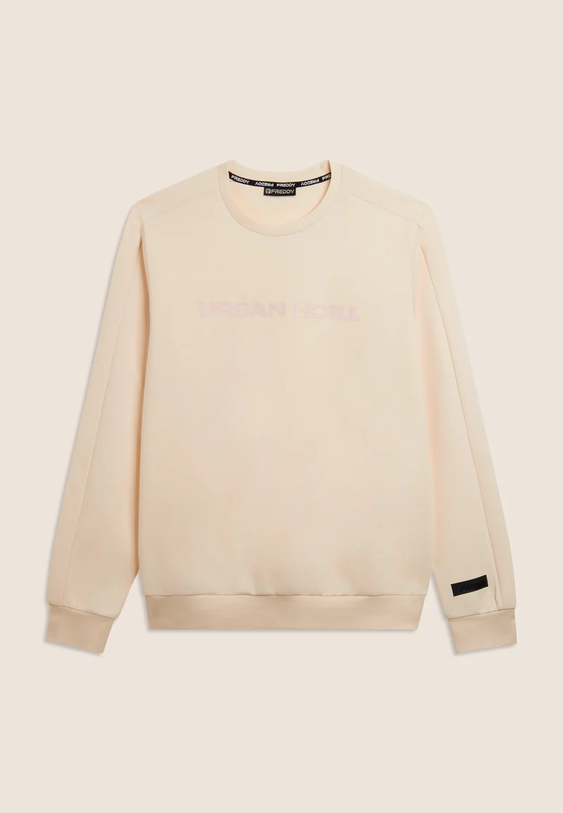 Regular fit urban tech crew neck sweatshirt - White Swan
