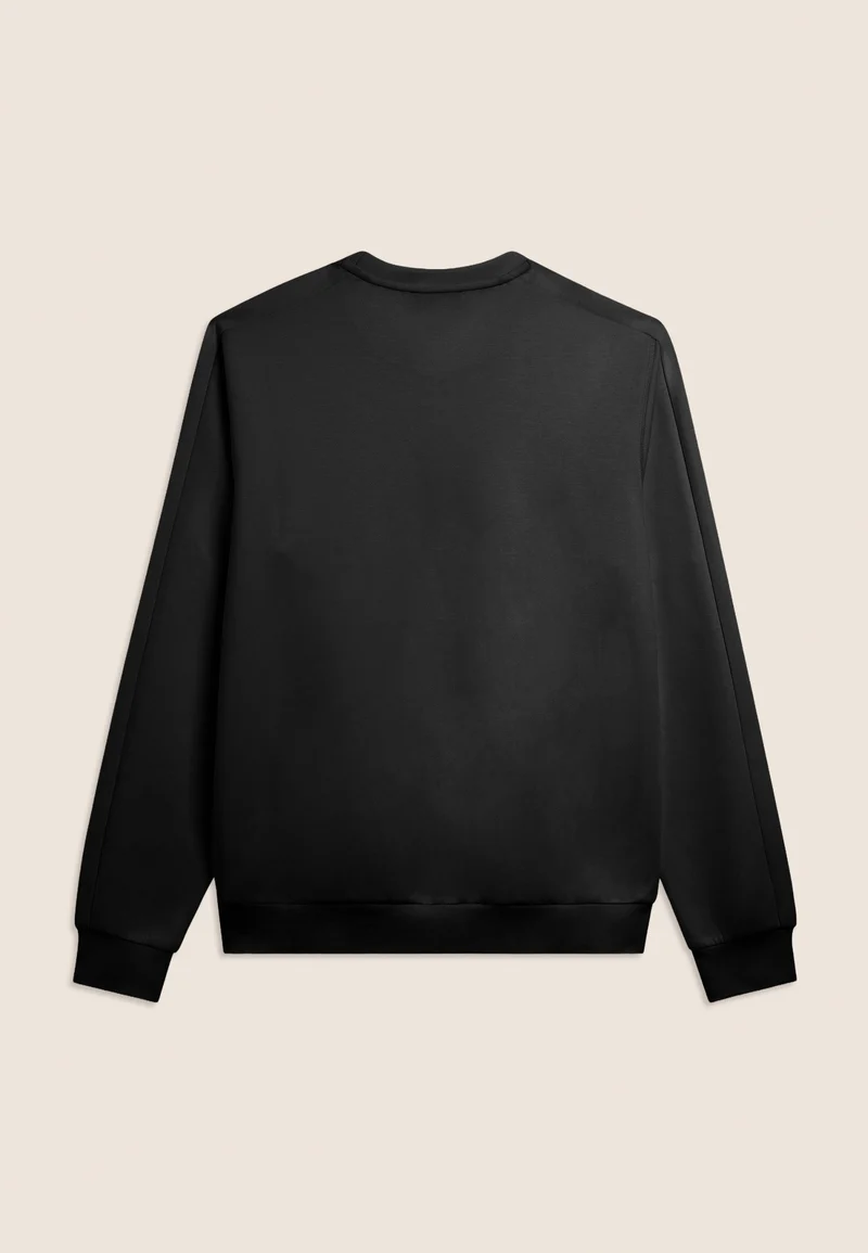 Regular fit urban tech crew neck sweatshirt - Black
