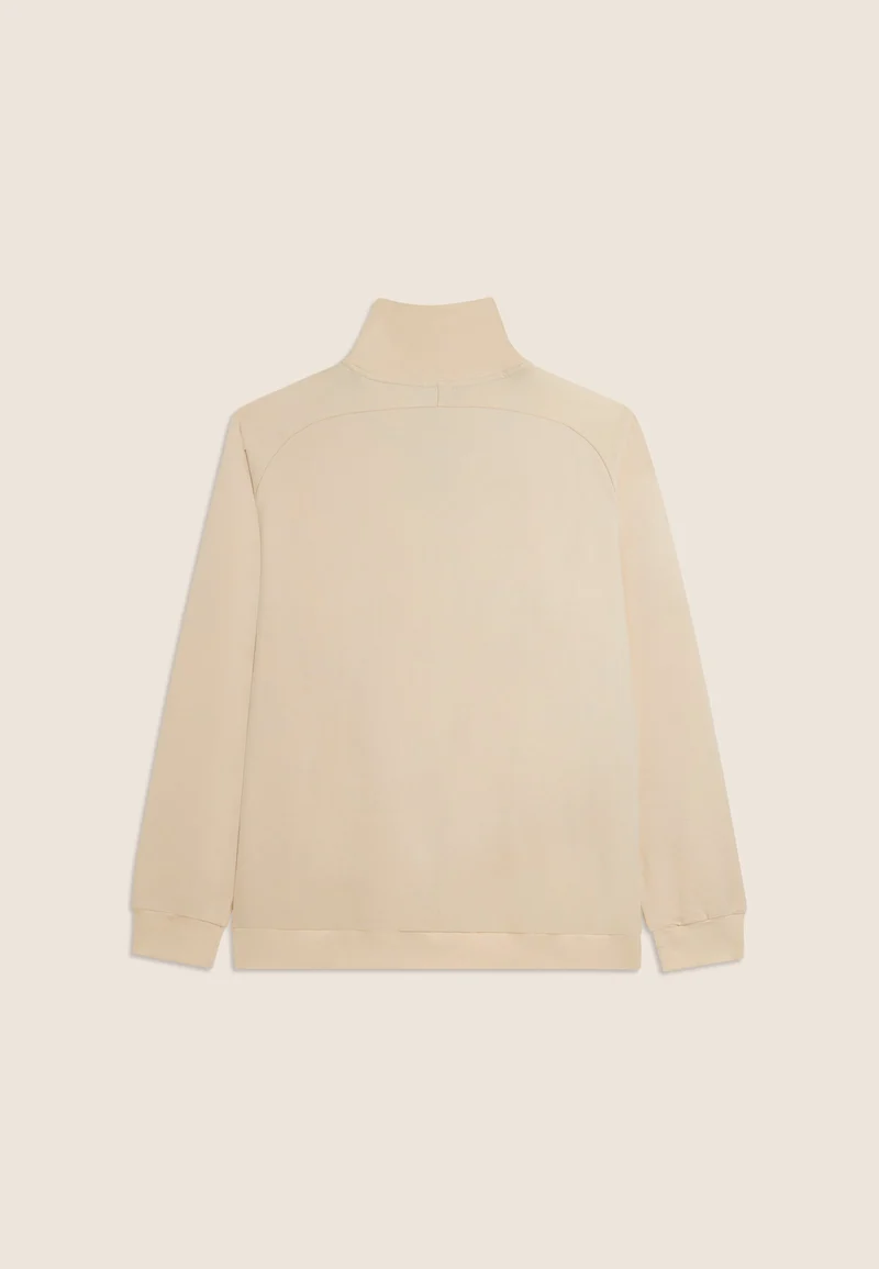 Zip sweatshirt with breast pocket and sporty stitching - White Swan