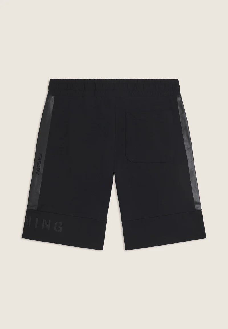 Athletic Bermudas with drawstring waist - Black