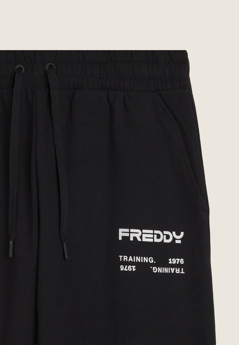 Athletic trousers with side bands and cuff bottoms - Black