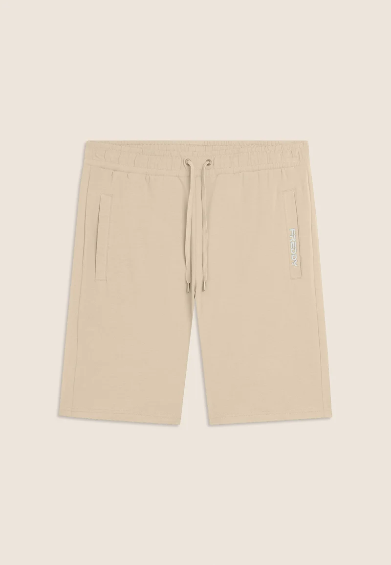 Stretch jersey shorts with breast pocket - White Swan