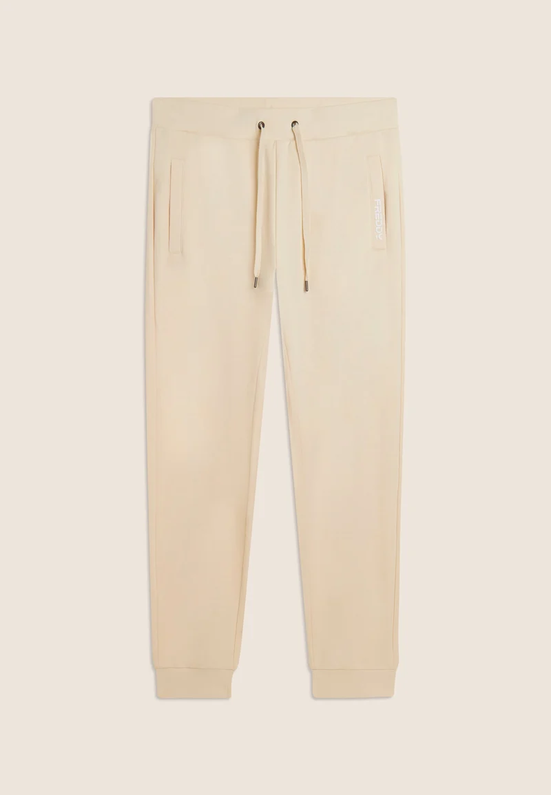 Cotton athletic trousers with back pocket - White Swan