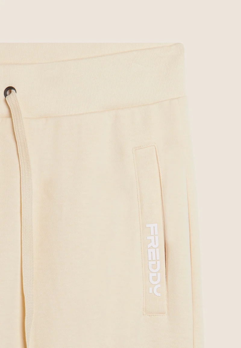 Cotton athletic trousers with back pocket - White Swan
