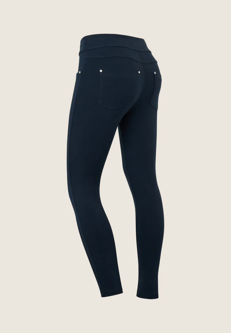 N.O.W. Yoga Mid Waist Skinny Pants - Dark Sapphire Blue