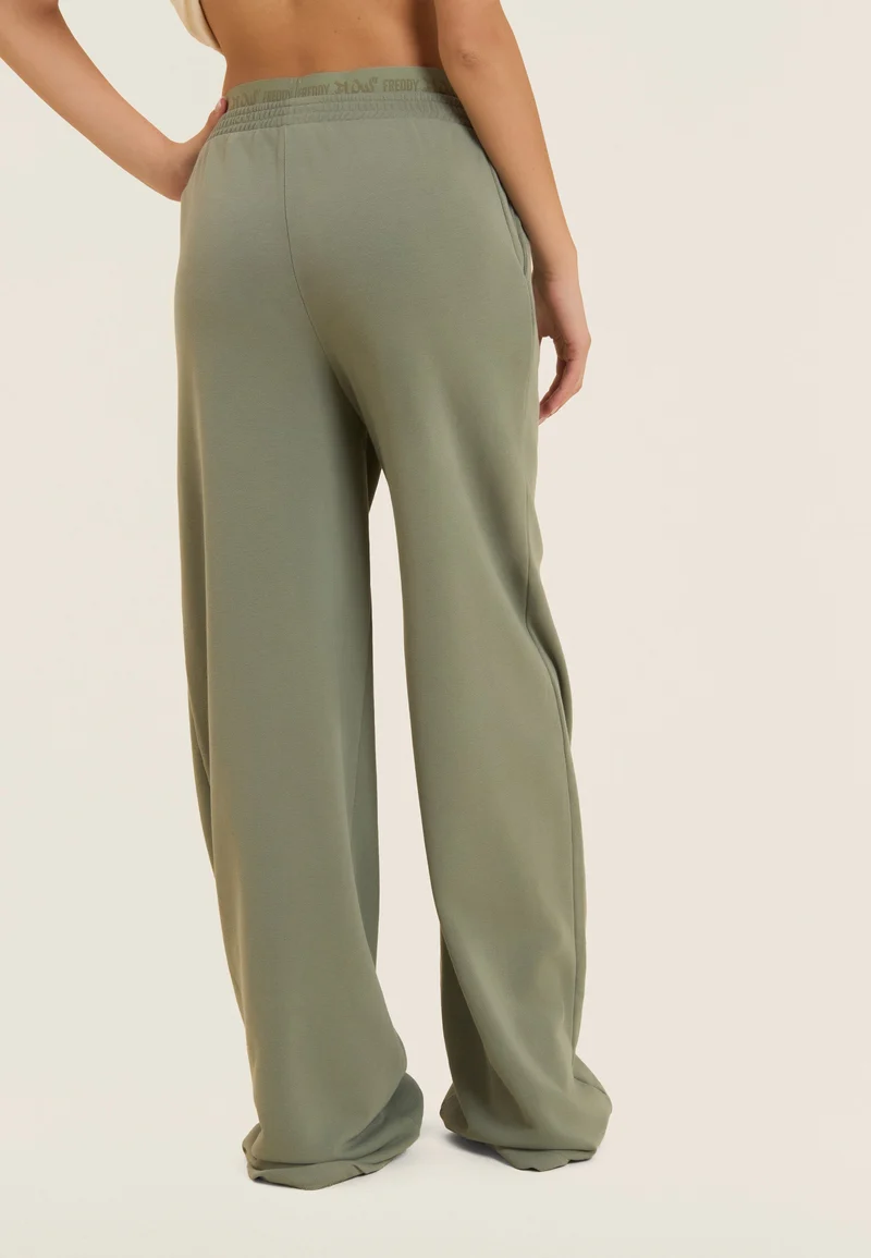 Oversize athletic trousers with 'FREDDY FLOW' graphics - Sea Spray Green