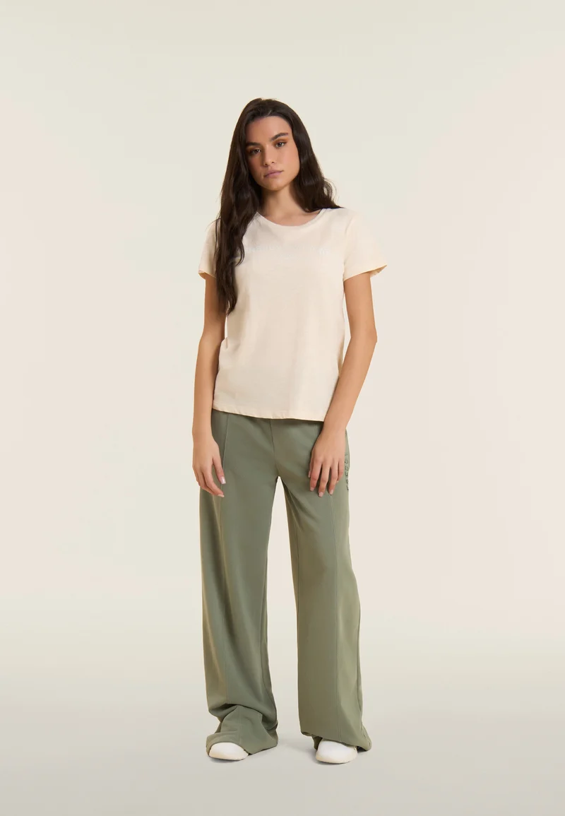 Oversize athletic trousers with 'FREDDY FLOW' graphics - Sea Spray Green