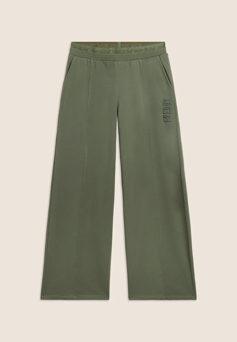 Oversize athletic trousers with 'FREDDY FLOW' graphics - Sea Spray Green