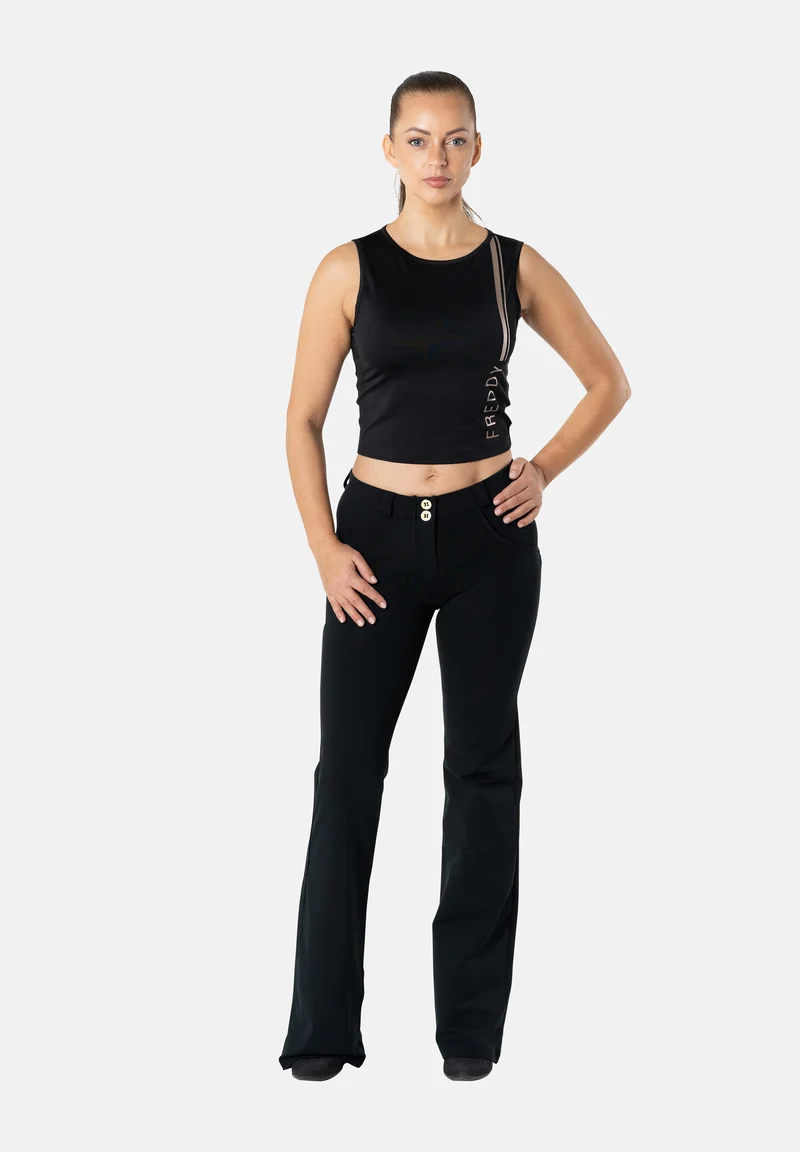 WR.UP Push-Up Regular Waist Flare Pants - Black