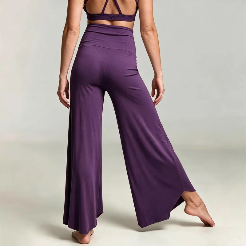 Olivenorma High-Waist Cropped Yoga Pants Uni Color Stretchy For Active & Loungewear Women's Flare Pants