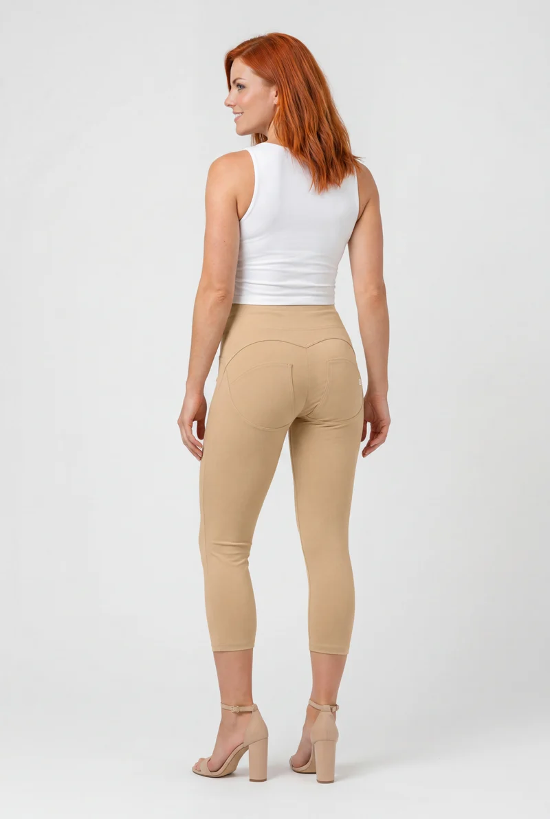 WR.UP Push-Up High Waist Skinny Capri Pants - Irish Cream Beige