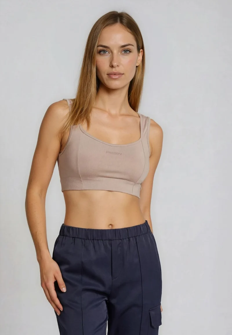 Silk-effect cargo trousers with elasticated bottom - Dark Sapphire Blue