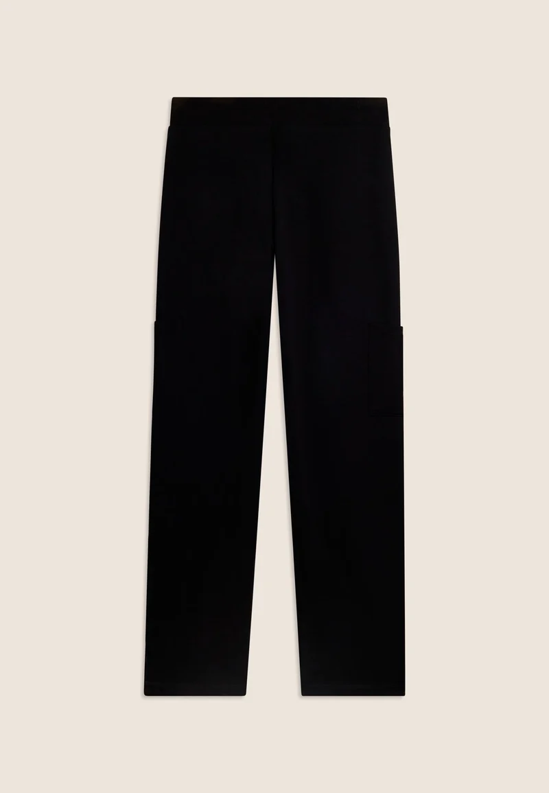 Regular fit trousers with camp pockets and straight legs - Black
