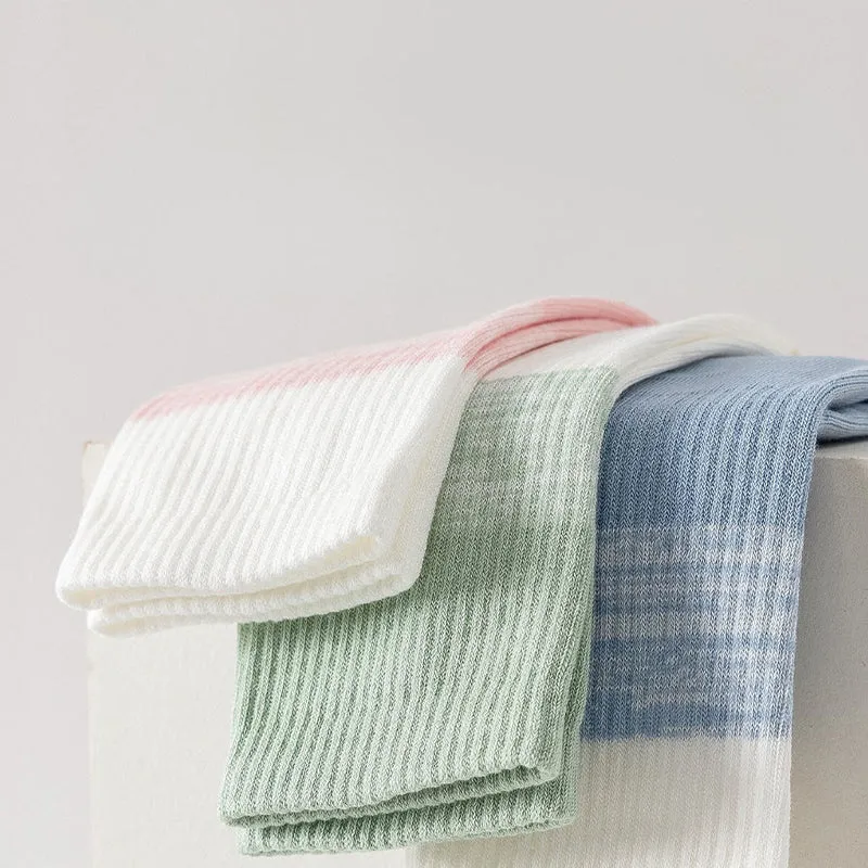 Olivenorma Zweifarbige, knöchellange, rutschfeste Yoga-Socken mit Silikonnoppen für Damen