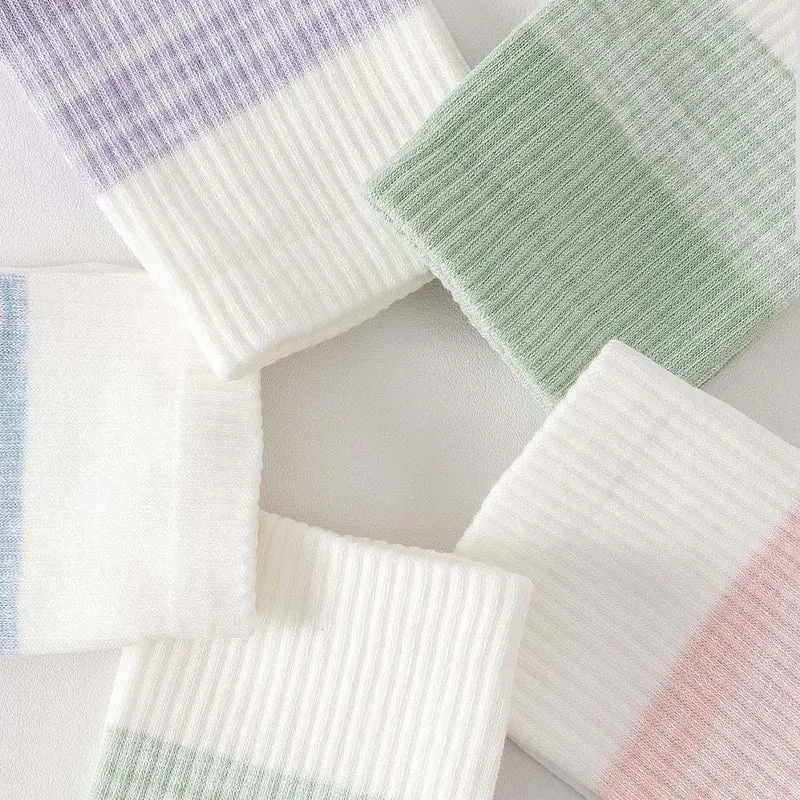 Olivenorma Zweifarbige, knöchellange, rutschfeste Yoga-Socken mit Silikonnoppen für Damen