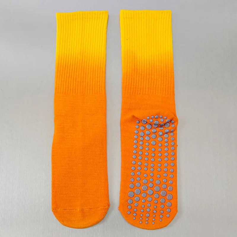 Olivenorma Yoga-Socken für Damen, Crew-Länge, rutschfest, mit Silikonsohle und Farbverlauf