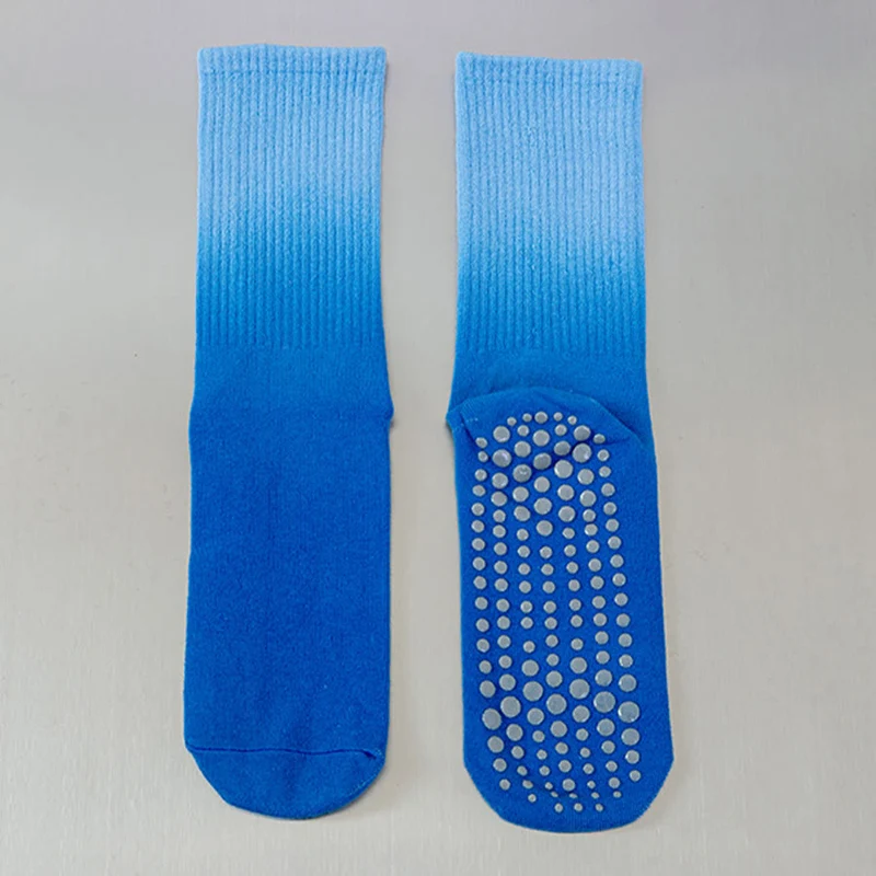 Olivenorma Yoga-Socken für Damen, Crew-Länge, rutschfest, mit Silikonsohle und Farbverlauf